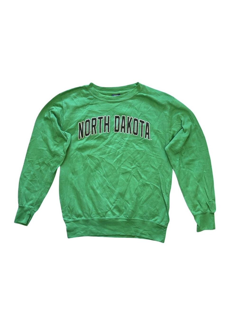 North Dakota Fighting Sioux Green Long Sleeve Sweatshirt MV SPORT Size Small